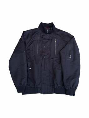 J. Whistler Men's Black Water Resistant Bomber Jacket Size L